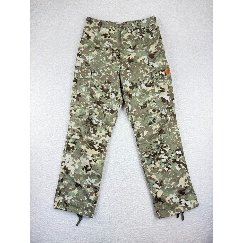 Kinetic Cargo Pants Mens‎ Medium Green Camouflage Performance Mid Rise Pockets